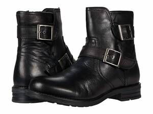 NEW ERIC MICHAEL women's sasha buckle boots in black